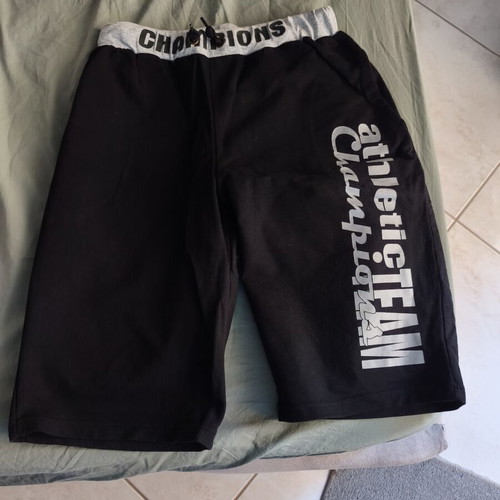 Champions bermuda shorts, black and grey, sizes L XL