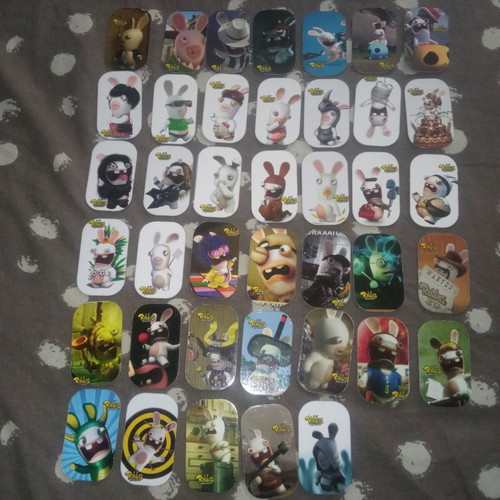 Rabbids metal caps set used, 40 pieces numbers 91-144