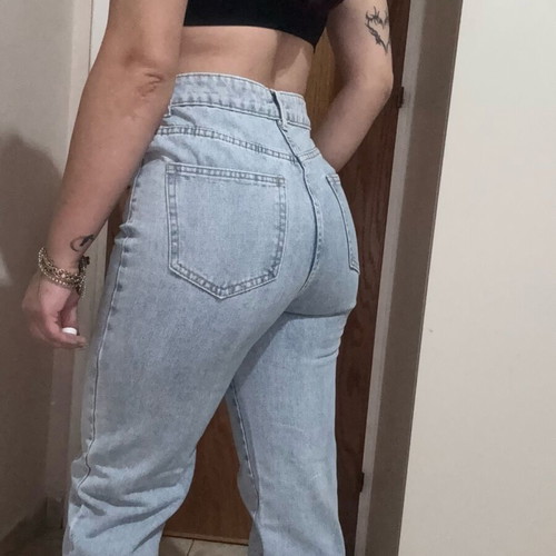 Jeans with cutouts like new, size XS, blue