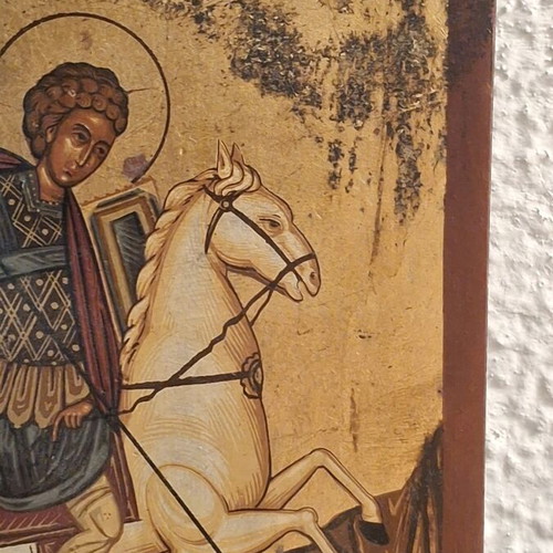 Wooden Saint George Icon used