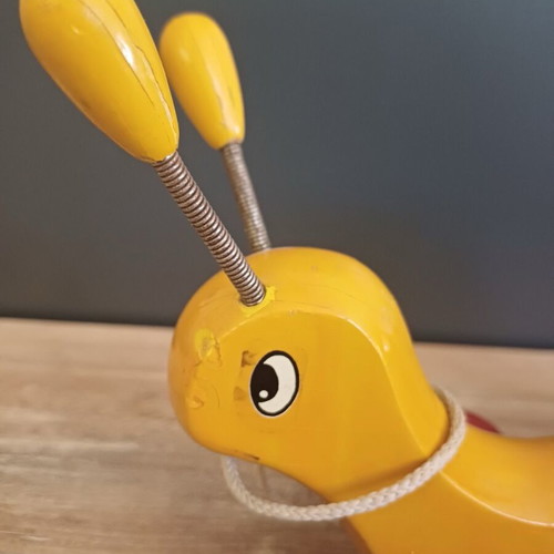 Kouvalias wooden toy used with minor wear on wheels