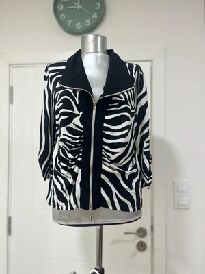 Joseph Ribkoff Zebra Print Stretch Zipped Jacket used, size UK16 US14
