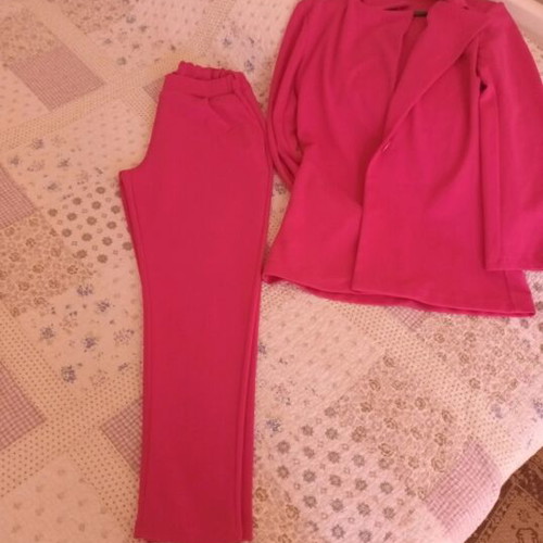 Summer set fuchsia pants and jacket like new