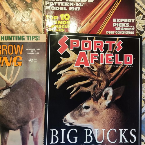 Vintage collection of 10 guns and hunting magazines from the 80s and 90s