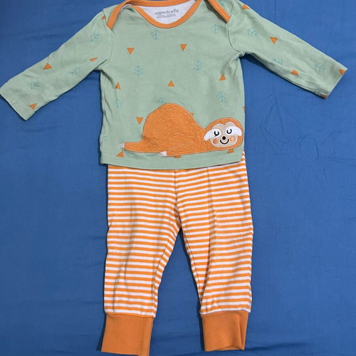 Pajama set for boy 9-12 months, organic cotton, like new