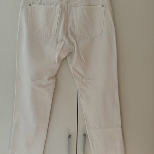 Mango white denim pants like new, size M