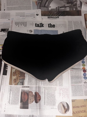 Y3 men's swimwear Adidas used, black and white, size L