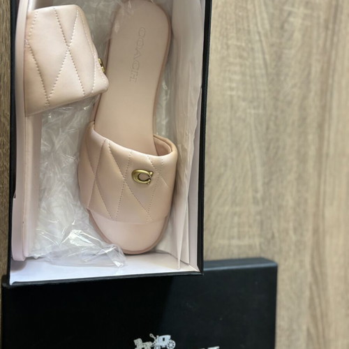 Coach baby pink sandals size 38 new