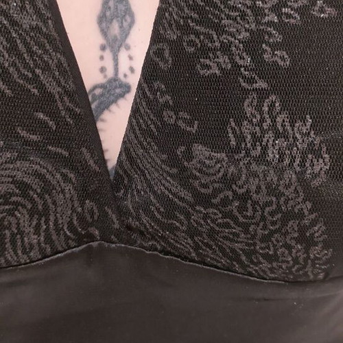 Black evening dress with rhinestones like new, size S