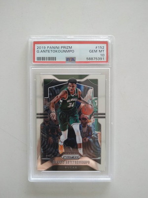 Panini NBA Prizm 2019-2020 Card Giannis Antetokounmpo new PSA 10