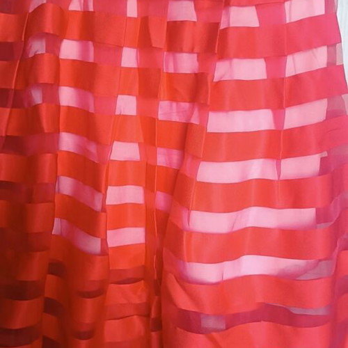 Women's midi skirt coral with transparency and inner lining, like new