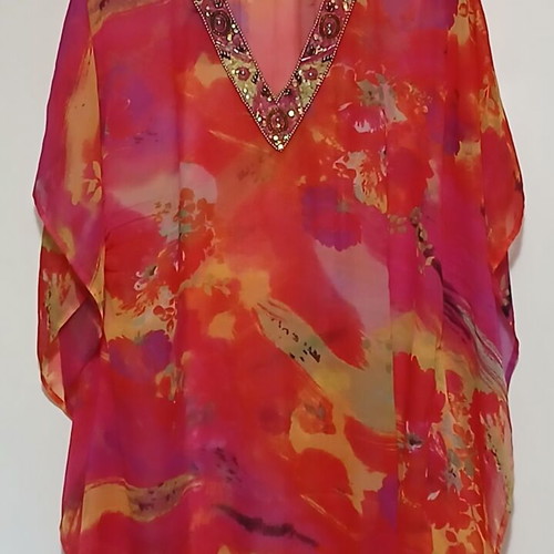 Simply Rhona multicolor caftan size large like new