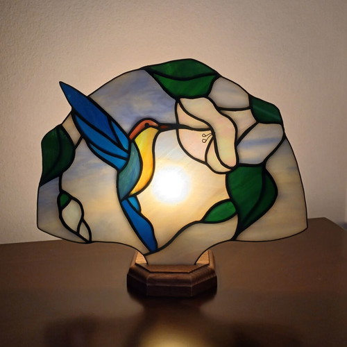 Stained Glass Table Lamp Tiffany Handmade Greek