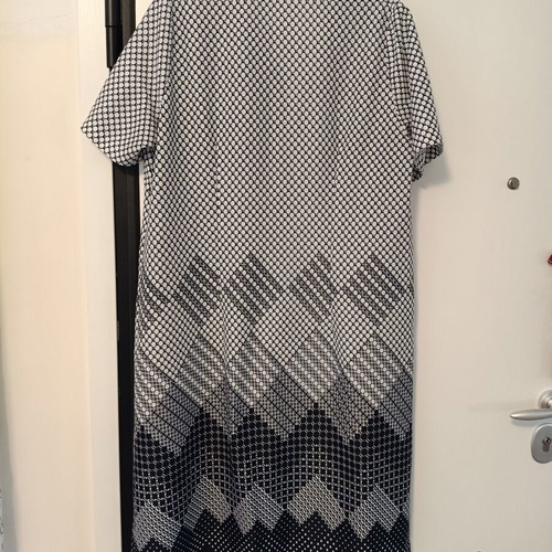 Women's midi dress like new, vintage style, white and blue