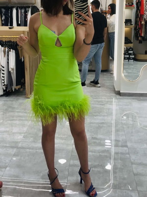 Tassos Mitropoulos Lime dress new, size S
