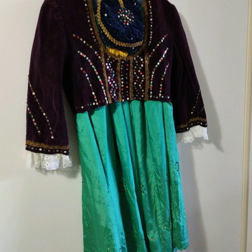 Traditional Amalia women's costume used, handmade with embroidery