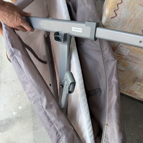 Kinderkraft Neste Up baby cot used with mattress and carrying bag