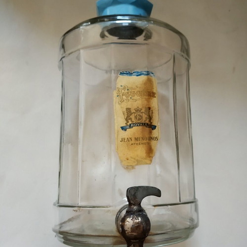 Vintage Fougere Royal Glass Barrel Used for Bulk Perfumes Jean Menounos