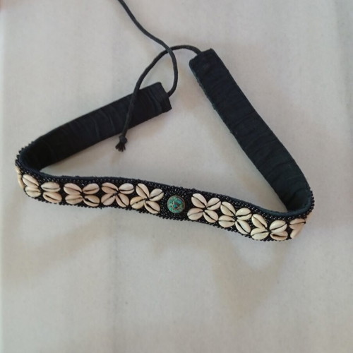 Handmade vintage ethnic belt with shells, like new