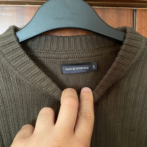 Men's knitted sweater brown XL like new