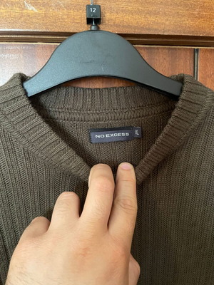 Men's knitted sweater brown XL like new