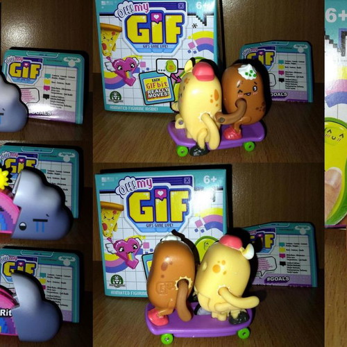 Oh My Gif! Single Packs figures Get Over It & Best Spuds like new, pack of 2
