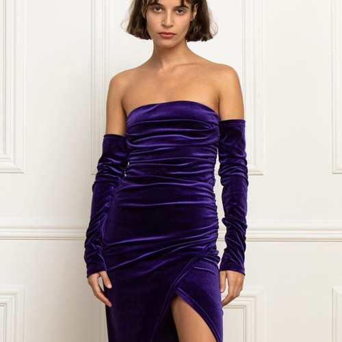Twenty 29 dress new, velvet, size L 40 12, purple