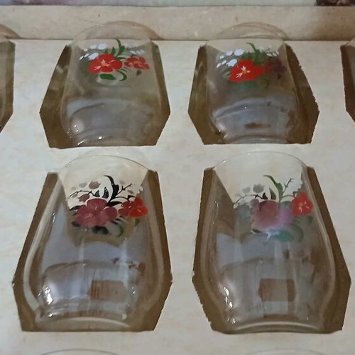 Set of old Russian handmade glasses like new, unused