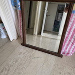 Vintage walnut wood mirror used with decorative frame