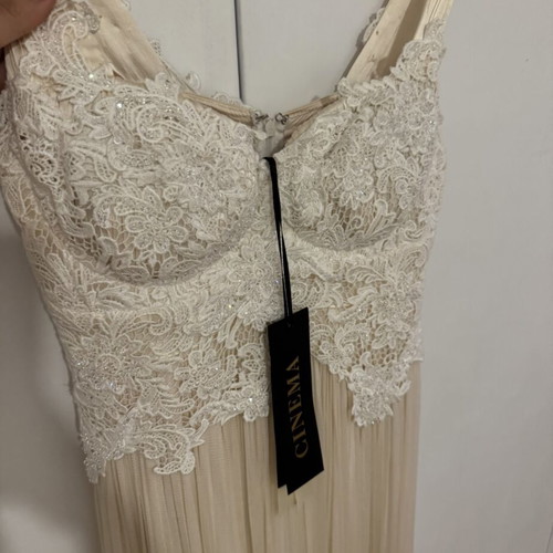 Cinema Haute Couture wedding dress new with embroidered crystals and satin details