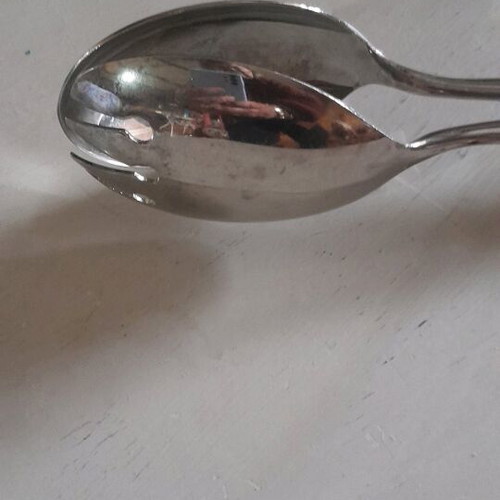 Silver-plated salad tongs like new, made in Italy