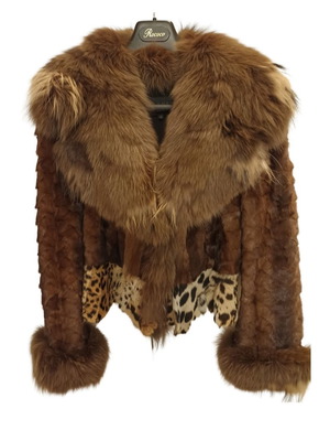 Rococo natural mink fur new, size small, multicolor