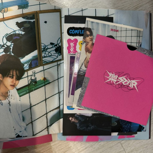 Stray Kids Rock-Star Album Pink Ver. new with poster and photo cards