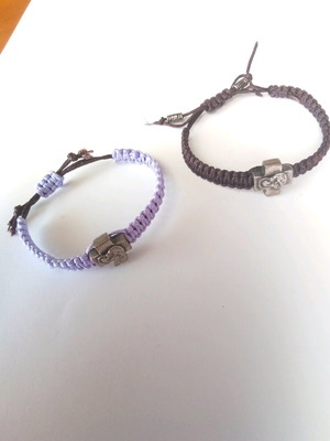 Handmade macrame bracelets small size multicolor, new