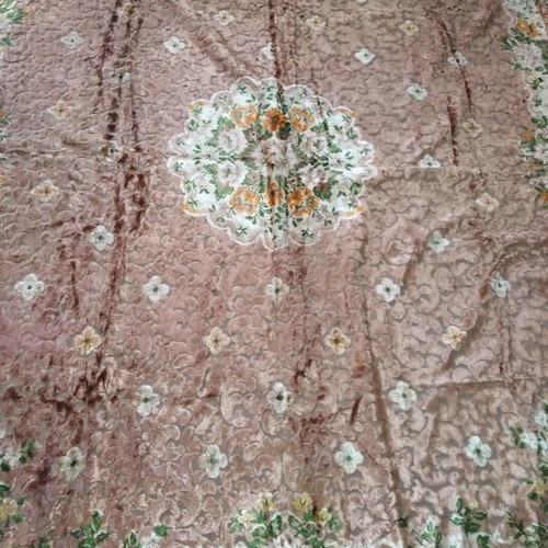 Velvet wall hanging blanket used vintage 1.85x2.40