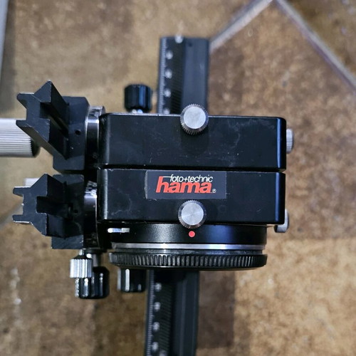 Minolta focusing rail and used MD 50mm macro lens