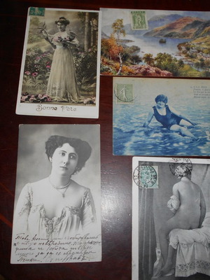 Κάρτες προπολεμικές μεταχειρισμένες, σετ 5 τεμαχίων