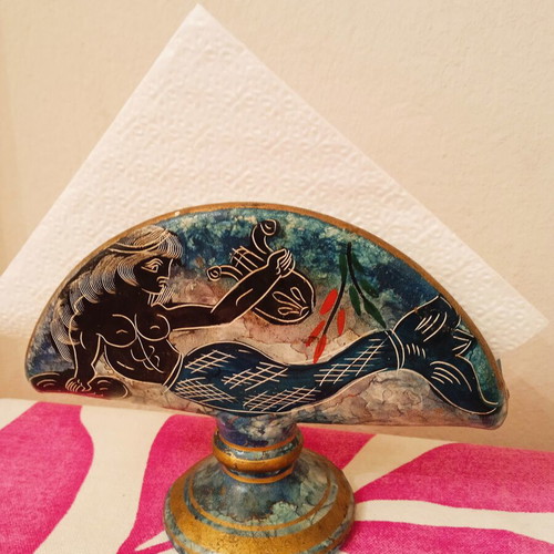 Napkin holder ceramic like new, height 0.10m