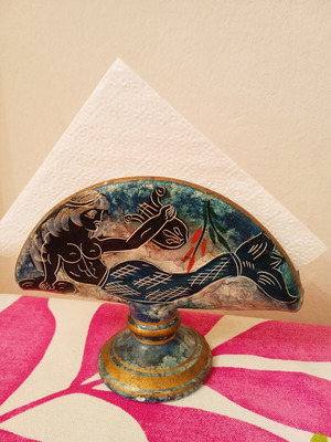 Napkin holder ceramic like new, height 0.10m