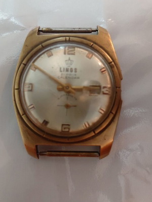 Swiss mechanical watch old used, waterproof with calendar