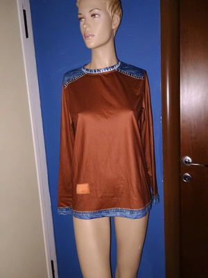 Blouse size S new, unused, blue and brown
