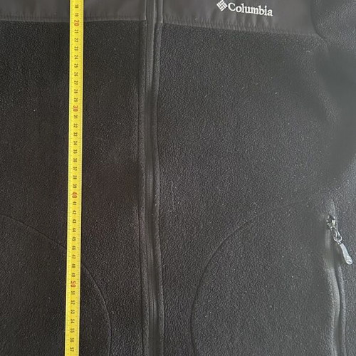 Columbia black fleece jacket with windproof lining, used, size M