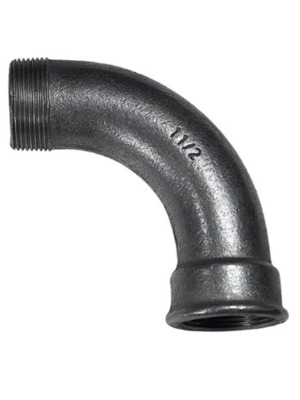Gourd brand HITACHI METALS black 1 1/2 male-female corded elbow