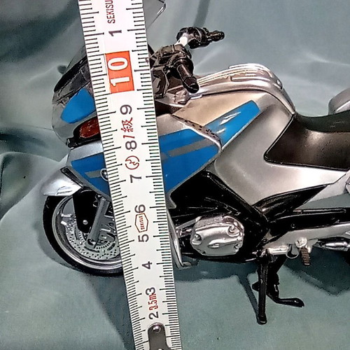BMW Polizei Metal Motorcycle Miniature used, 17cm scale model