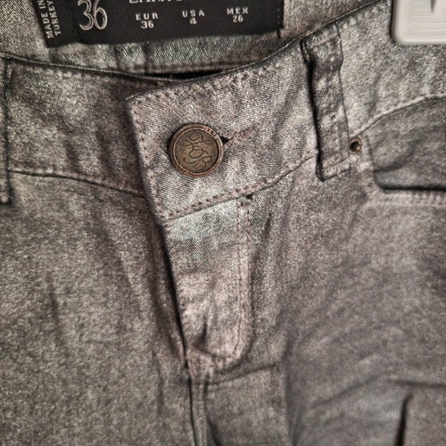 Zara Basic Jeans S 36 silver festive like new straight fit
