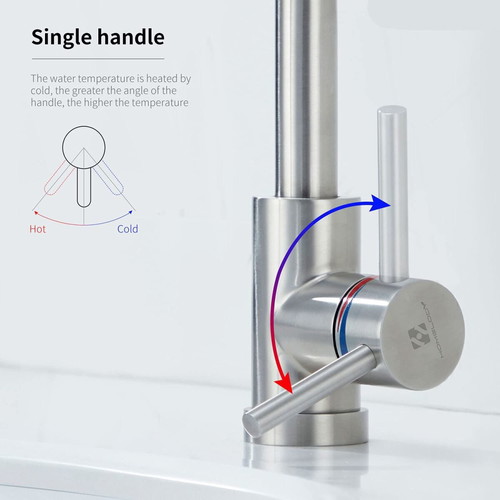 Homelody Low Pressure Faucet with 360° Swivel Spout Stainless Steel like new