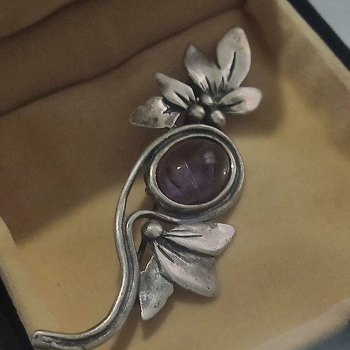 Handmade Silver Brooch used, Art Nouveau to Art Deco