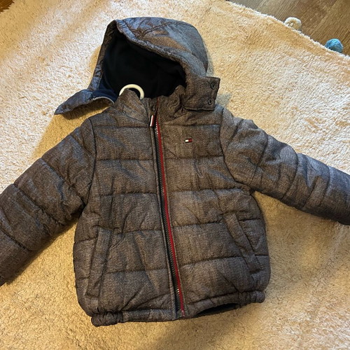 Tommy kids jacket used, grey, ages 2-3