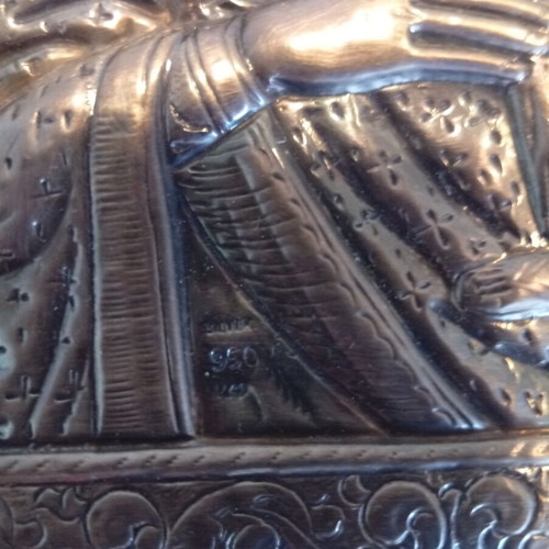 Silver religious icon 16x22 with stamp and warranty new