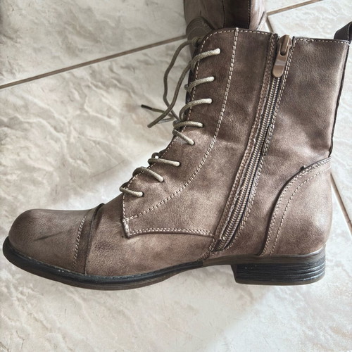 Ankle boots used with side zipper